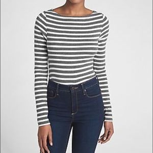 Gap Modern Boatneck Striped Top